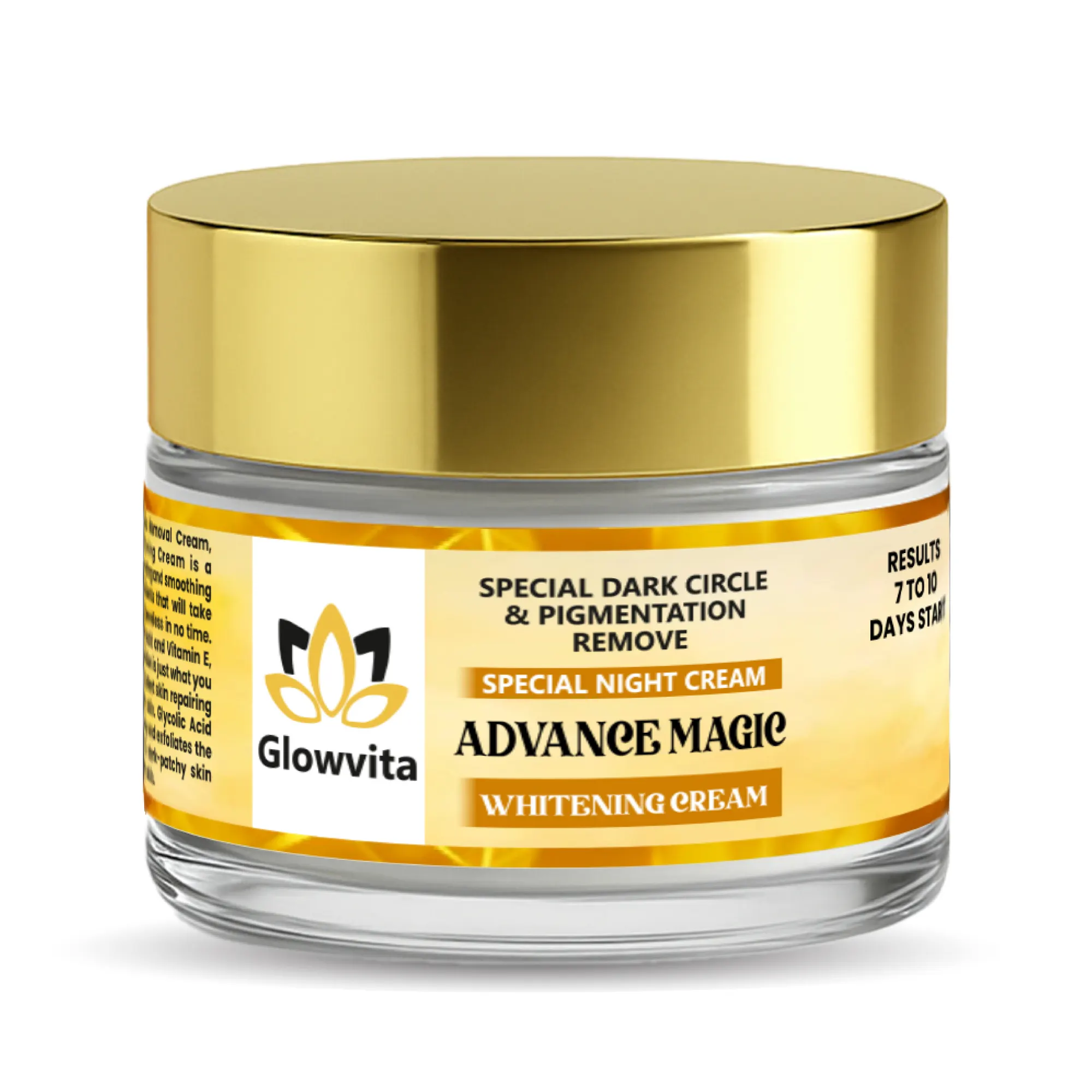 Untitled design (58) Glowvita Advance Magic Special Night Whitening Cream - Dark Circle, Acne & Pigmentation Removal Cream - Image 1